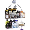 thumbnail image 1 of Simple Houseware Large Hanging Shower Head Caddy Bathroom Organizer, Chrome, 1 of 4