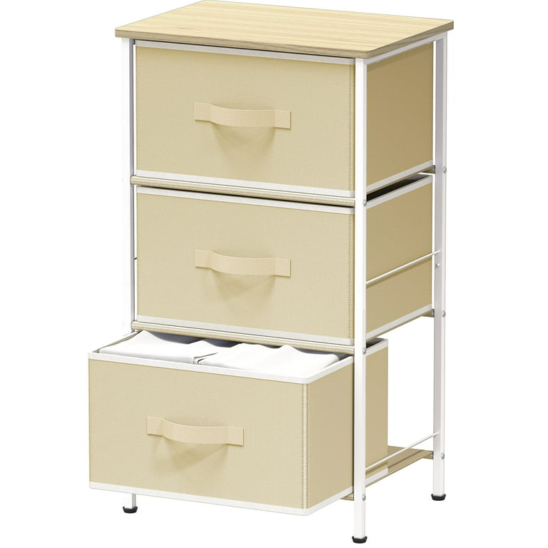 Simple Houseware Nightstands Dresser for Bedroom 3-Tier Organizer Drawer  Storage Tower, Beige – Built to Order, Made in USA, Custom Furniture – Free  Delivery