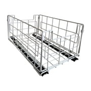 Simple Houseware Pull-Out Cabinet Sliding Basket Organizer, 6.3X13.2X8.5In, Ideal for Kitchen and Bathroom Cabinet Storage, Under SinkWhite