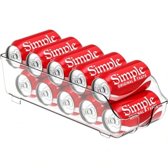 Simple Houseware Soda Can Organizer and Dispenser for Refrigerator/ Pantry Clear