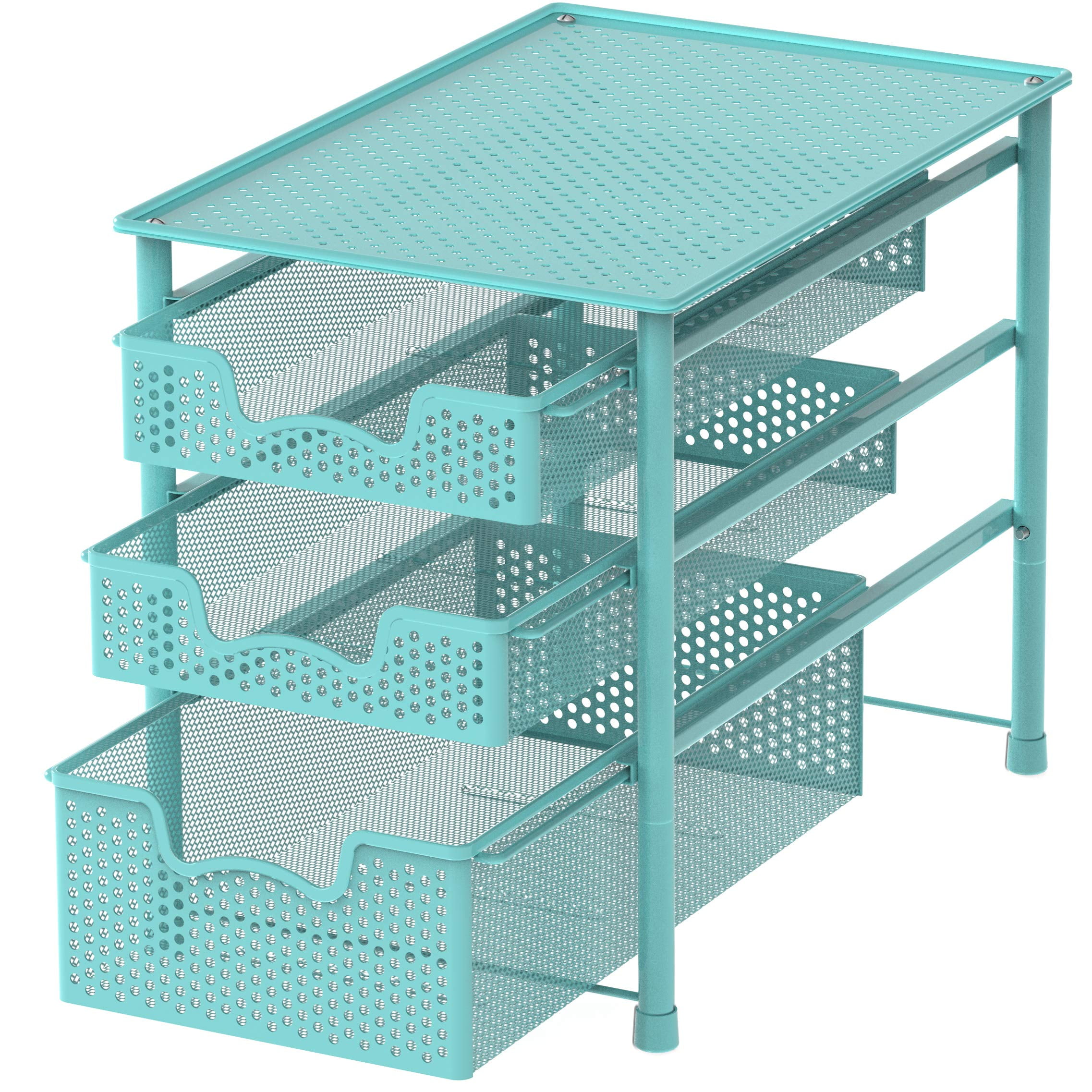 Simple Houseware Stackable 3 Tier Sliding Basket Organizer Drawer