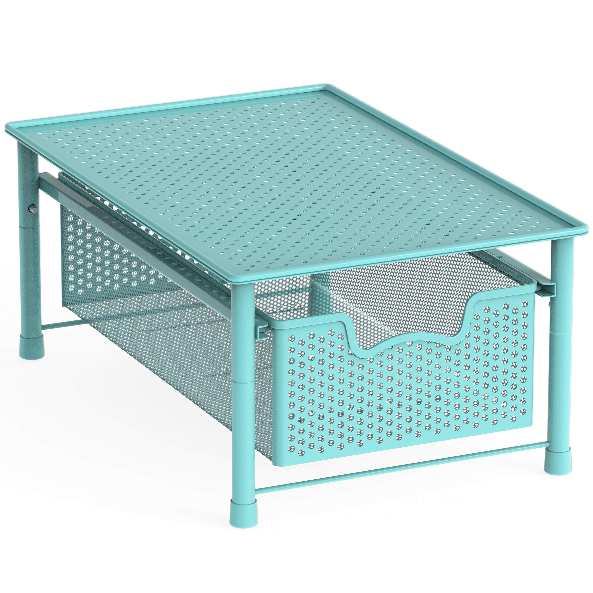 Simple Houseware Stackable Basket Drawer Organizer, Turquoise