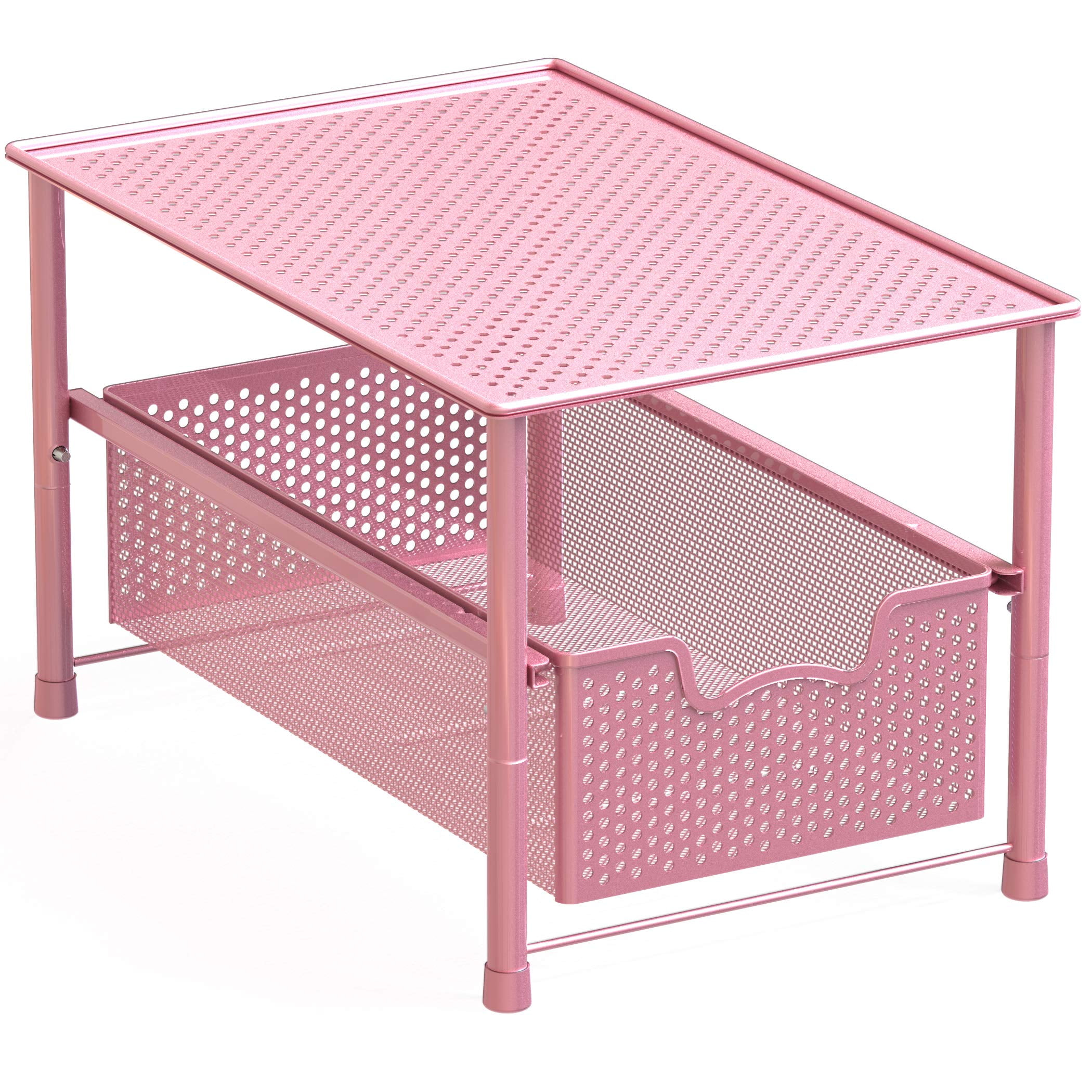 Simple Houseware Stackable Under Sink Sliding Basket Organizer