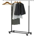 thumbnail image 1 of Simple Houseware Standard Rod Clothing Garment Rack, Black, 1 of 4