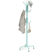 Simple Houseware Standing Coat and Hat Hanger Organizer Rack, 12 Hooks Turquoise, Coat and Hat Stand