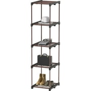 Simple Houseware Storage Shelves Multipurpose 5-Tier Freestanding Closet Organizer Kitchen Tower Rack, Bronze