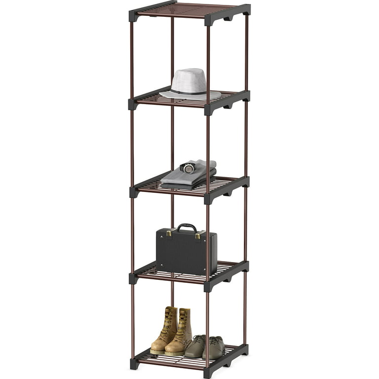 Simple Houseware 5-Tier Shoe Rack Storage Organizer, Bronze