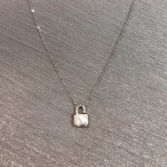 Simple Ins Special Interest Light Luxury Simple All-match S925 Sterling Silver Fritillary Lock Head Exquisite Necklace