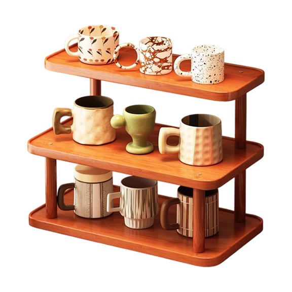 Simple Install Teas Set Stand 30 Seconds Setups for Hassle Release Cup Organization in Compact Desktop Area