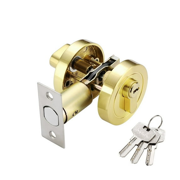 Simple Installation Interior Door Lock with Key Suitable for Various Doors Gold