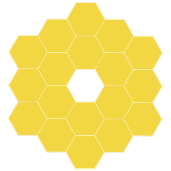 Simple James Webb Space Telescope with Honeycomb Creative Design Artwork for Science Kid's Bedroom Decoration Vinyl Wall Decal - 20" x 21"