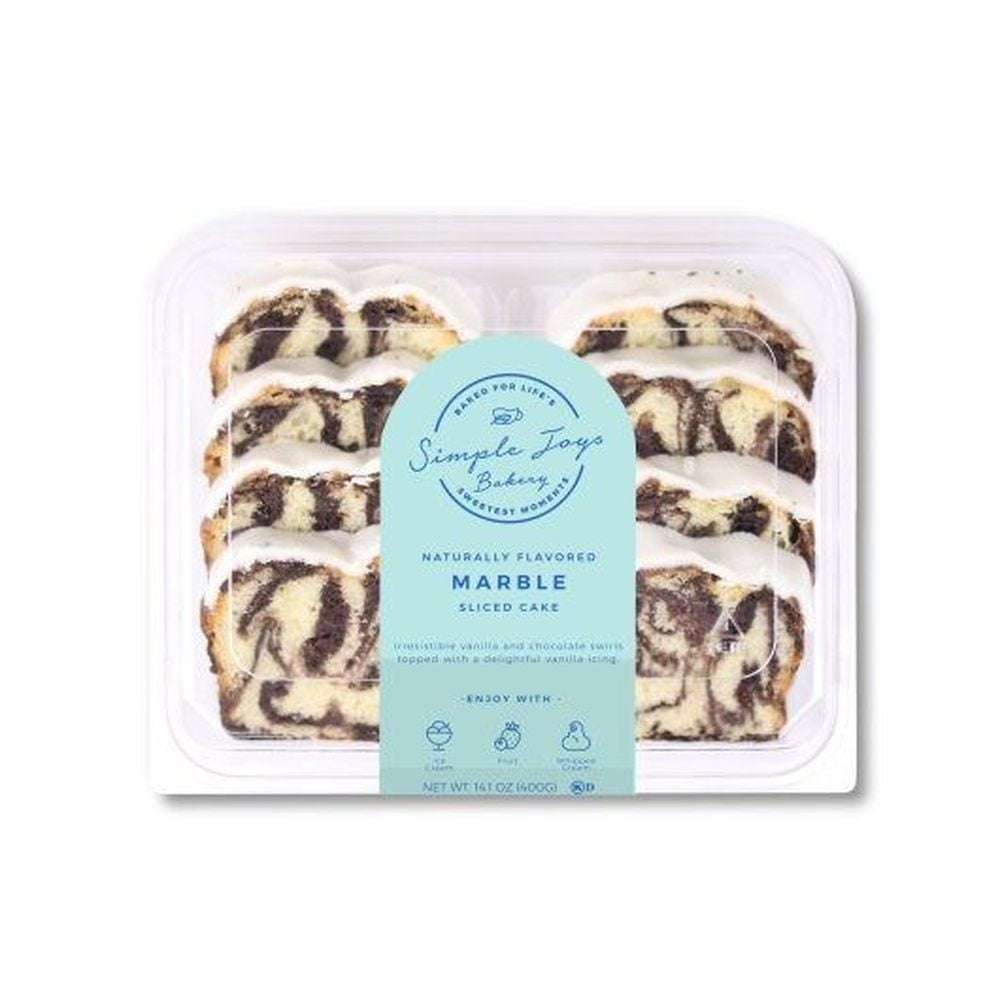 Simple Joys Bakery Iced Marble Sliced Cake, 14 Ounce 10 per case