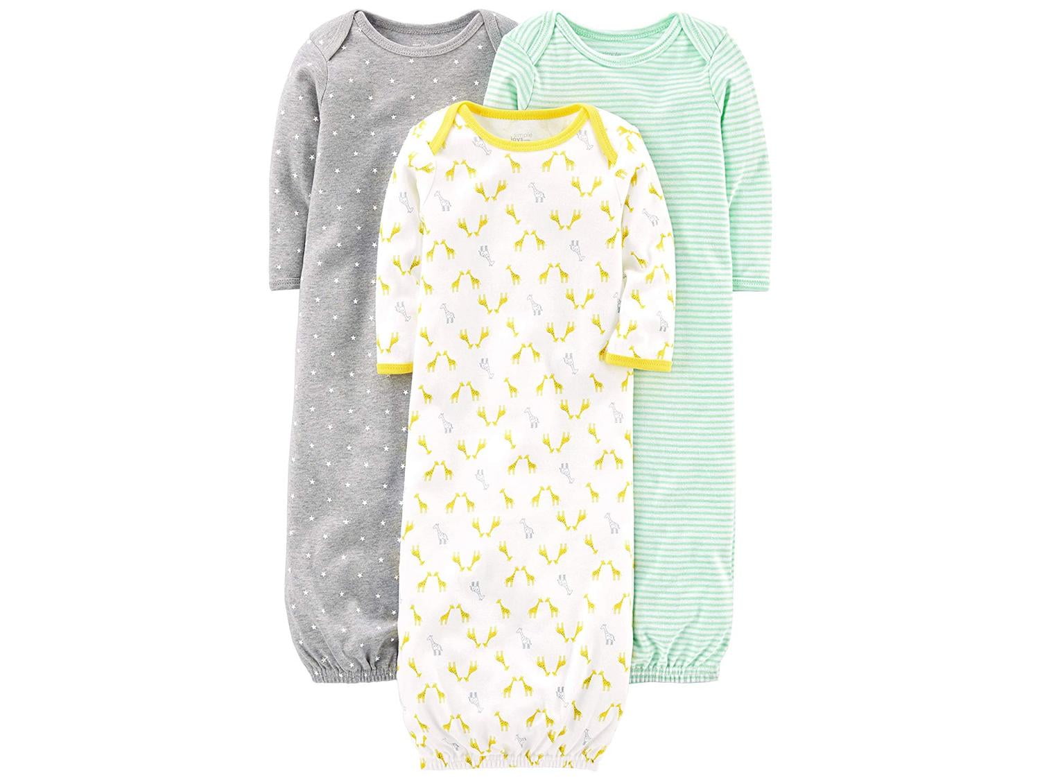 Pigiamini Notte Per Neonata Simple Joys By Carter's - Confezione Da 3, Cotone 100%, Maniche Lunghe