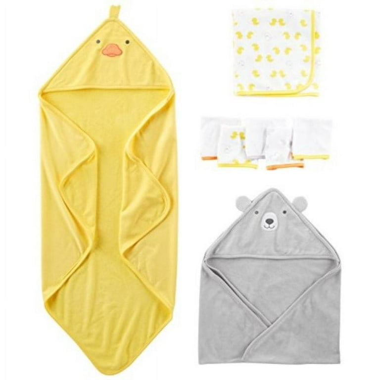 Simple Joys by Carter's Baby 8-Piece Towel and Washcloth Set, Yellow/Grey,  One Size 