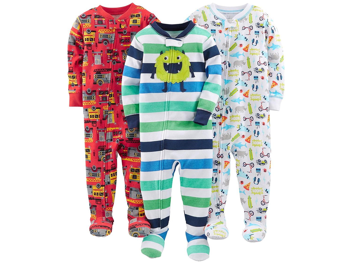 Simple Joys by Carter's Baby Boys' 3-Pack Snug-Fit Footed Cotton