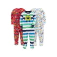 thumbnail image 1 of Simple Joys by Carter's Baby Boys' 3-Pack Snug-Fit Footed Cotton Pajamas, Mon..., 1 of 3