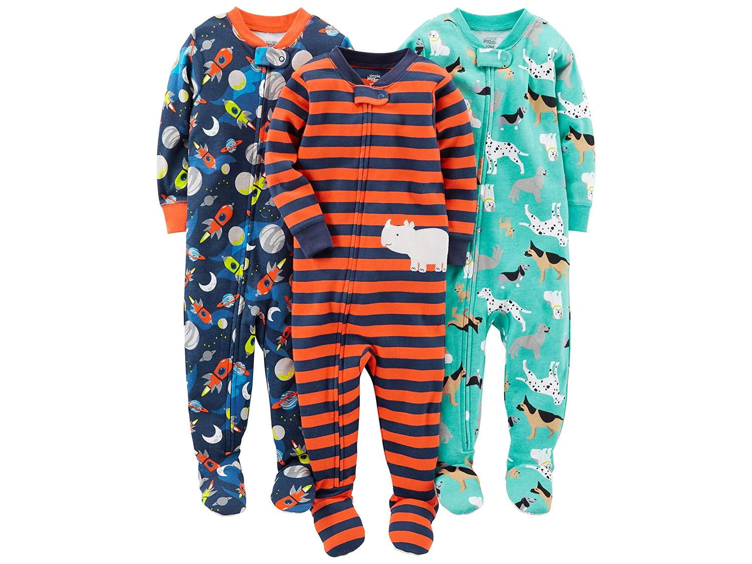 Simple Joys by Carter's Baby Boys' 3-Pack Snug Fit Footed Cotton