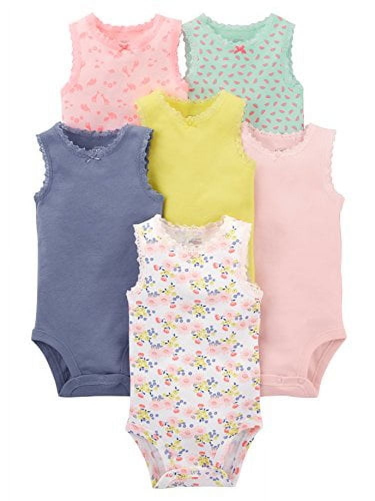 Simple Joys by Carter's Baby Girls' 6-Pack Sleeveless Bodysuit