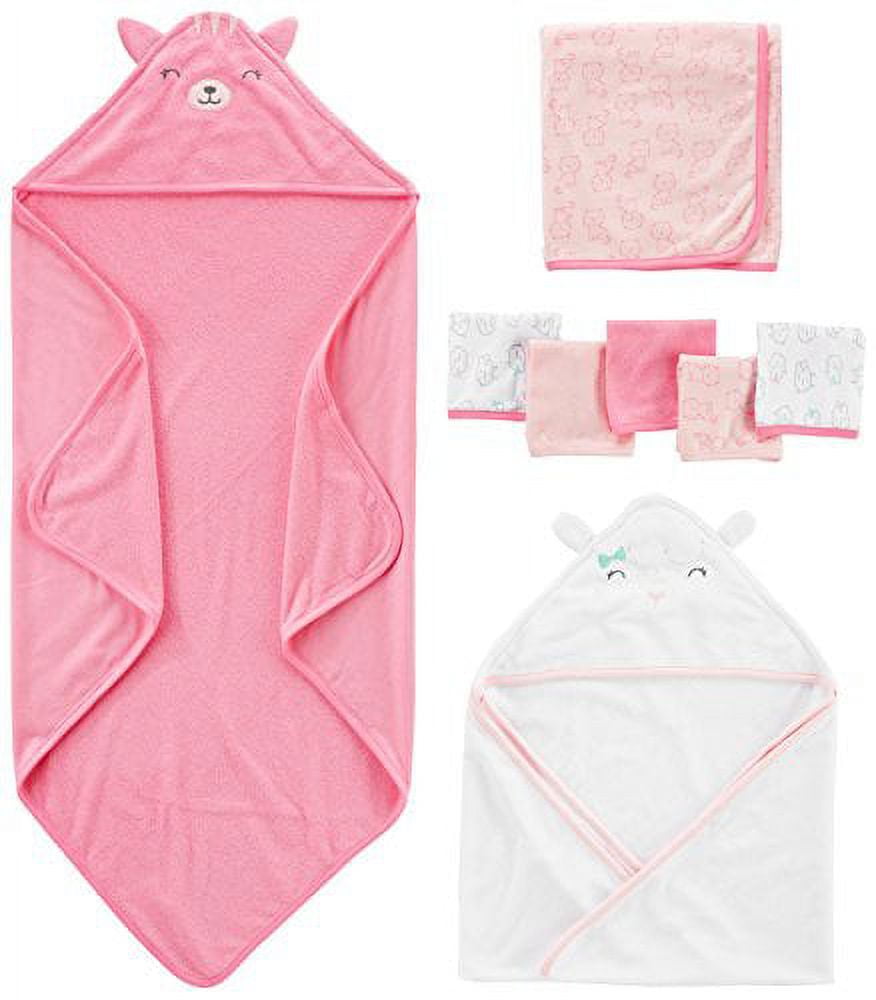 Carter's Baby Girls 6-Pack Wash Cloths OSZ Tan/Ivory