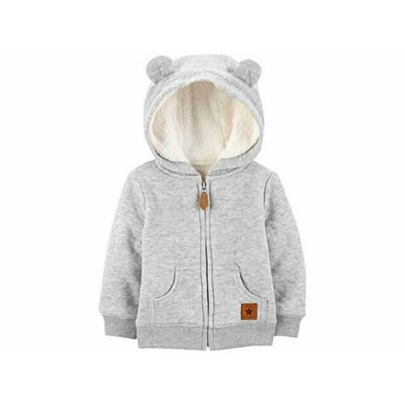 Simple Joys by Carter's Baby Hooded Sweater Jacket with Sherpa Lining