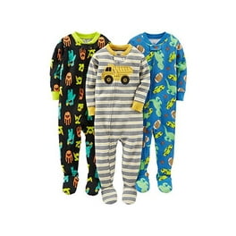 Simple Joys by Carter s Boys 3 Pack Snug Fit Footed Cotton Pajamas Walmart