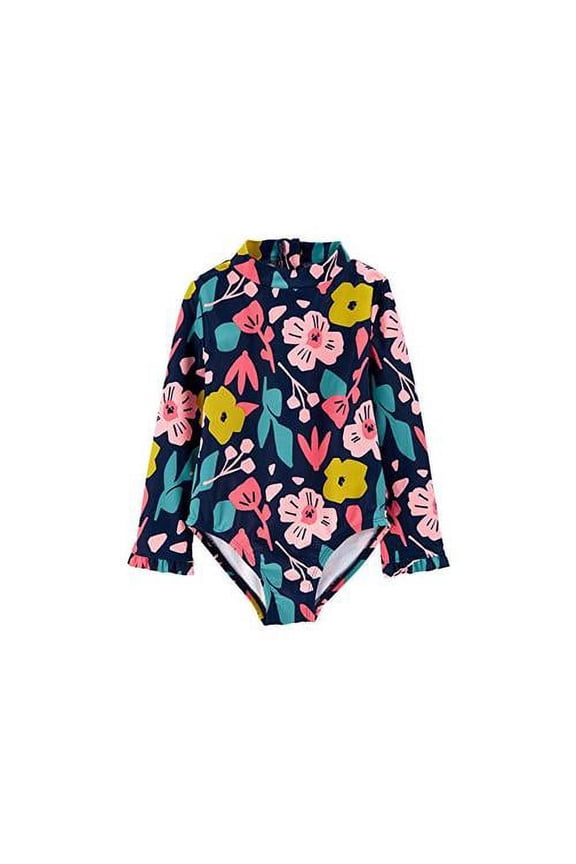 Girls' Toddler 2-Piece Rashguard Set, Pink Mermaid, 3T