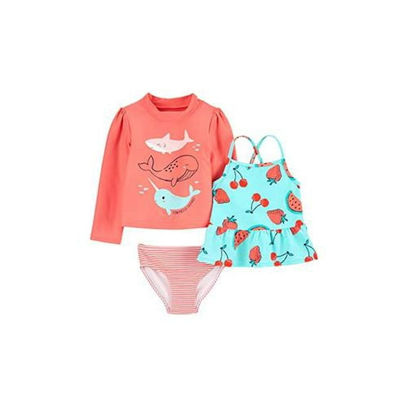 Simple Joys by Carter's Girls' Toddler 2-Piece Rashguard Set