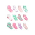 thumbnail image 1 of Simple Joys by Carter's Toddler Girls' Socks, Pack of 12, Pink/Purple/Mint Green, 12-24 Months, 1 of 2