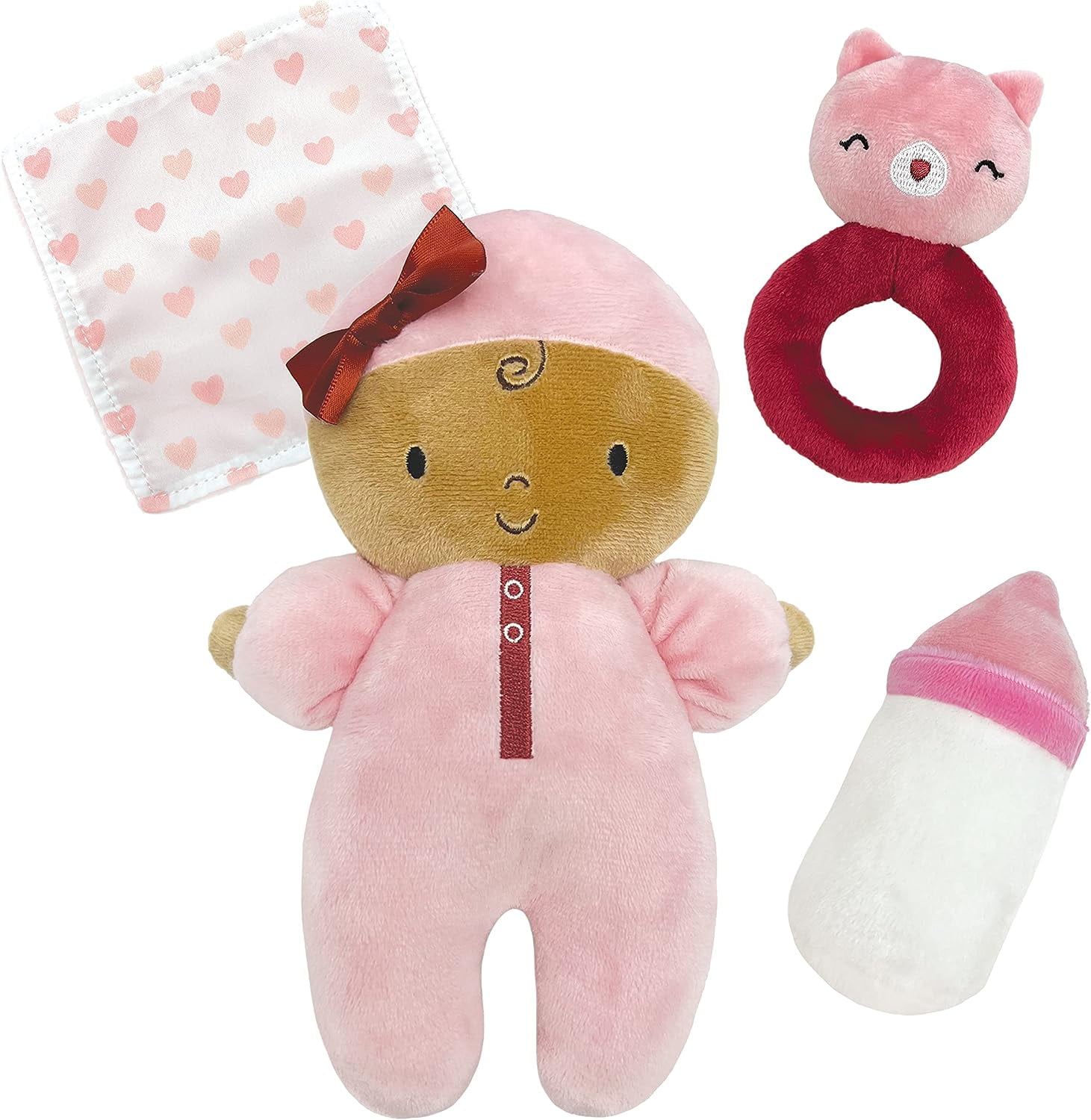 Simple Joys by Carter's Unisex Babies' Plush Playset, Pink Gift, Standard 