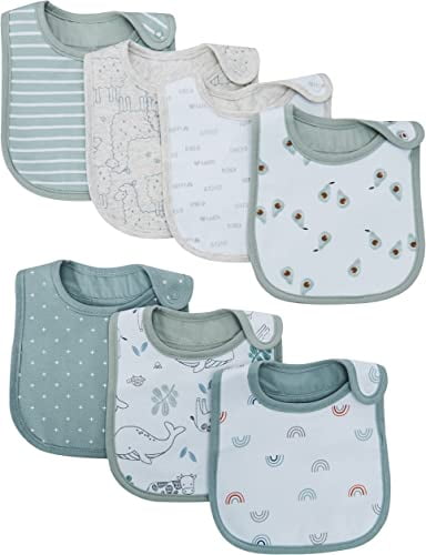 Simple Joys by Carter's Unisex Babies' Teething Bibs, Pack of 7