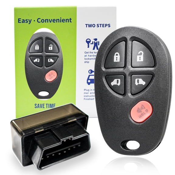 Simple Key Programmer & Key Fob 5 Button for Toyo-ta 2004-2020 Sienna LE with 2 Power Side Door, DIY OBD Car Key Programmer Tool 315Mhz GQ43VT20T