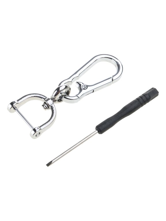 Simple Keychain D Shape Keyrings Alloy Key Holder Fashion Key Jewelry Stylish Key Adornment Alloy Texture for Daily Use