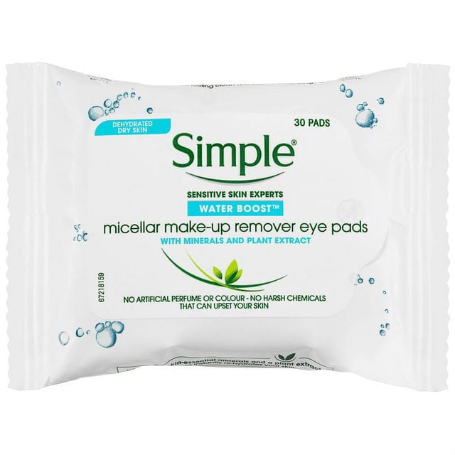 Simple Kind to Eyes Eye MakeUp Remover Pads 30 per pack European