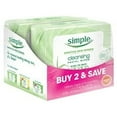thumbnail image 1 of Simple Kind to Skin Facial Wipes, Cleansing 25 ct, Twin Pack, 1 of 3