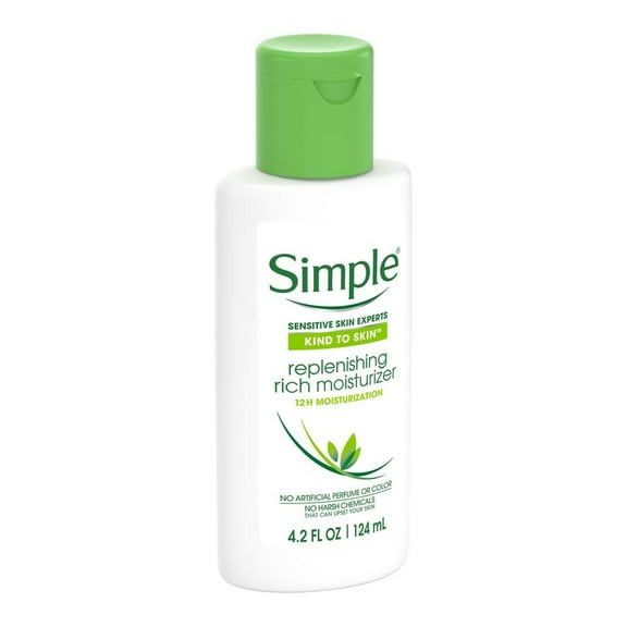 Simple Kind To Skin Replenishing Rich Moisturizer, 4.2 fl oz 124 ml Bundle of 3