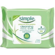Simple Kind to Skin Facial Wipes Cleansing 25 ct Pack of 4