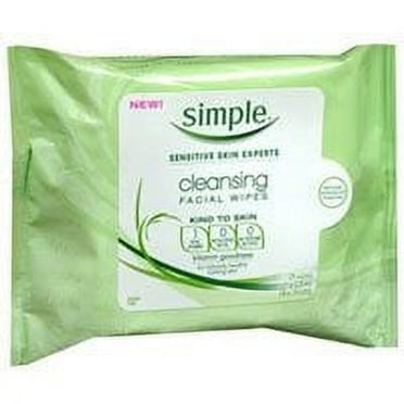 Simple Kind to Skin Facial Wipes, Cleansing 25 ct