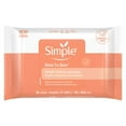 thumbnail image 1 of Simple Wipes Kind to Skin, Instant Glow, Facial Cleansing Wipes, Makeup Removal Wipes, Removes Waterproof Mascara, 25 Wipes Pack of 3, 1 of 2