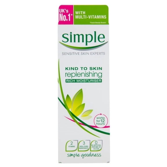 Simple Kind to Skin Replenishing Rich Moisturiser 125ml - Pack of 2