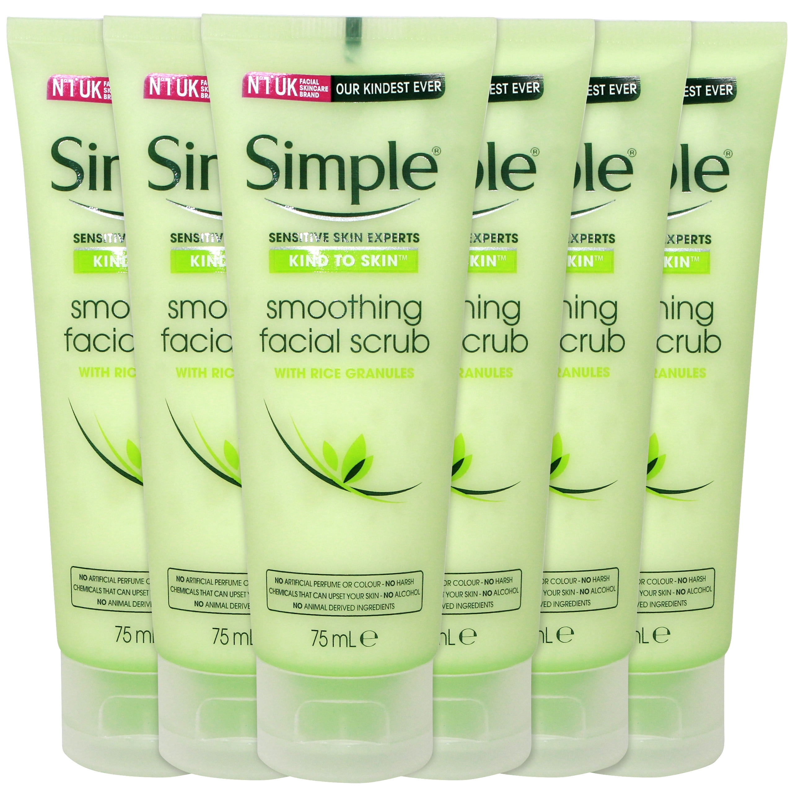 Simple Kind to Skin Smoothing Facial Scrub 75 ml Pack of 6