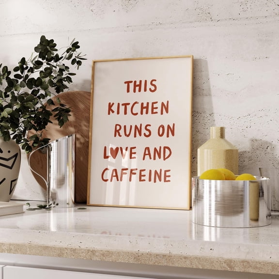 Simple Kitchen Poster Modern Cooking Wall Art Minimal Decor, Unframed Paper Poster 8x10in