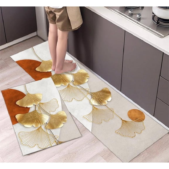 Simple Kitchen Rug Anti Fatigue Printing Light Luxury Absorbent Non-slip Water Proof Bathroom Mats Living Room Bedroom Carpet