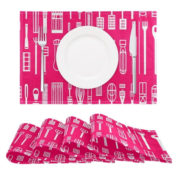 Simple Kitchen Tools Reversible Placemat Non Slip Coffee Mat 18x12 Inch for Dining, Kitchen, Coffee
