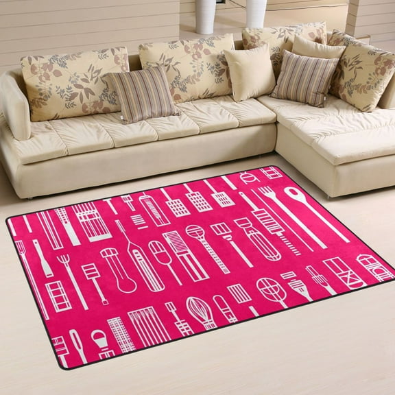 Simple Kitchen Tools Soft Polyester Area Rug 31''x20'', Non Slip, Memory Foam, Water Absorbent