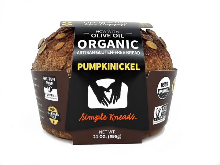 Simple Kneads Pumpkinickel Organic Bread, 21 oz Pack of 6