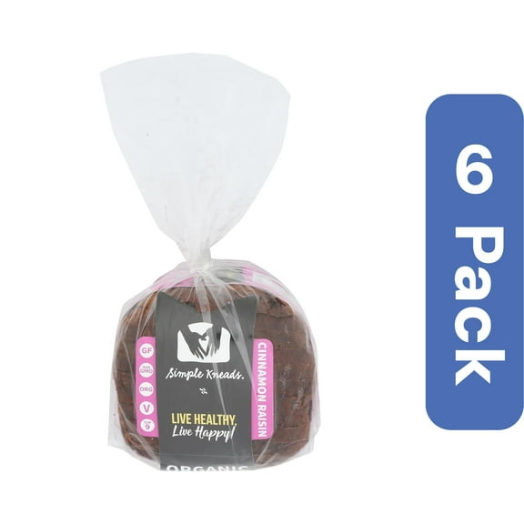 Simple Kneads Organic Cinnamon Raisin Sourdough Bread 21 oz (Pack Of 6)