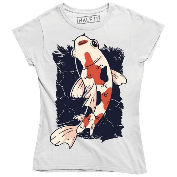 Simple Koi Fish Swimming Hunting Fishing Women's T-Shirt