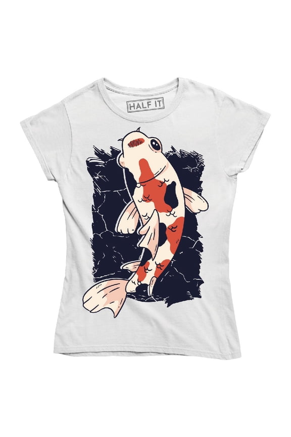 Simple Koi Fish Swimming Hunting Fishing Women's T-Shirt