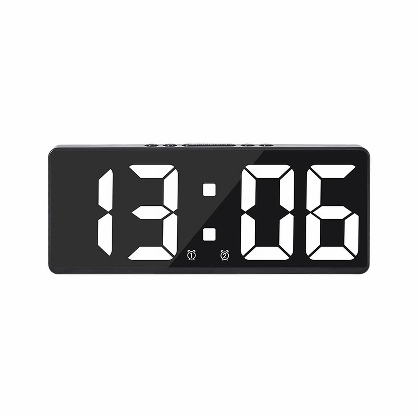 Simple LED Large - Screen Digital Alarm Clock with Dual Power for ...