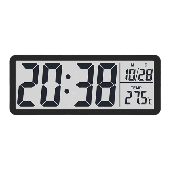 Simple Lcd Alarm Clock With Temperature And Humidity Wall Clock